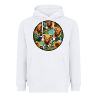 White Highland Cow Pattern Heavyweight Hoodie - Jasminsmagicworld