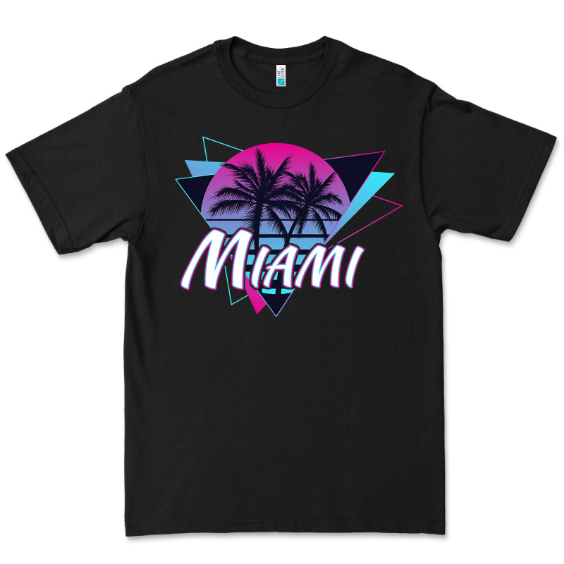 Miami Beach Souvenir Vintage 80s Premium Tee by linhVisuals | Teevron