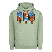 Pigment Oil Green Patriotic Leopard Popsicles Urban Hoodie - Jasminsmagicworld