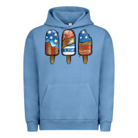 Pigment Pebble Blue Patriotic Leopard Popsicles Urban Hoodie - Jasminsmagicworld