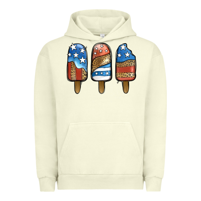 Patriotic Leopard Popsicles Urban Hoodie by Jasminsmagicworld | Teevron
