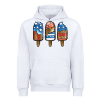 White Patriotic Leopard Popsicles Urban Hoodie - Jasminsmagicworld