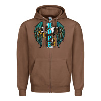 Chestnut Western Wings Cross Hope Zipper Hoodie - RanaPortraitStore