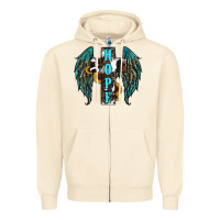 Sandshell Western Wings Cross Hope Zipper Hoodie - RanaPortraitStore