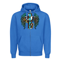 True Royal Western Wings Cross Hope Zipper Hoodie - RanaPortraitStore