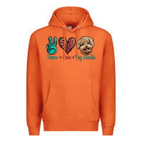 Carrot Peace Love Toy Poodle Premium Hoodie - Jasminsmagicworld