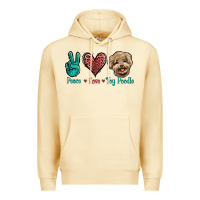 Pina Colada Peace Love Toy Poodle Premium Hoodie - Jasminsmagicworld