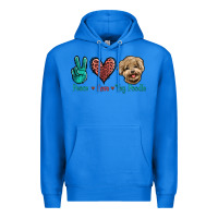 True Royal Peace Love Toy Poodle Premium Hoodie - Jasminsmagicworld