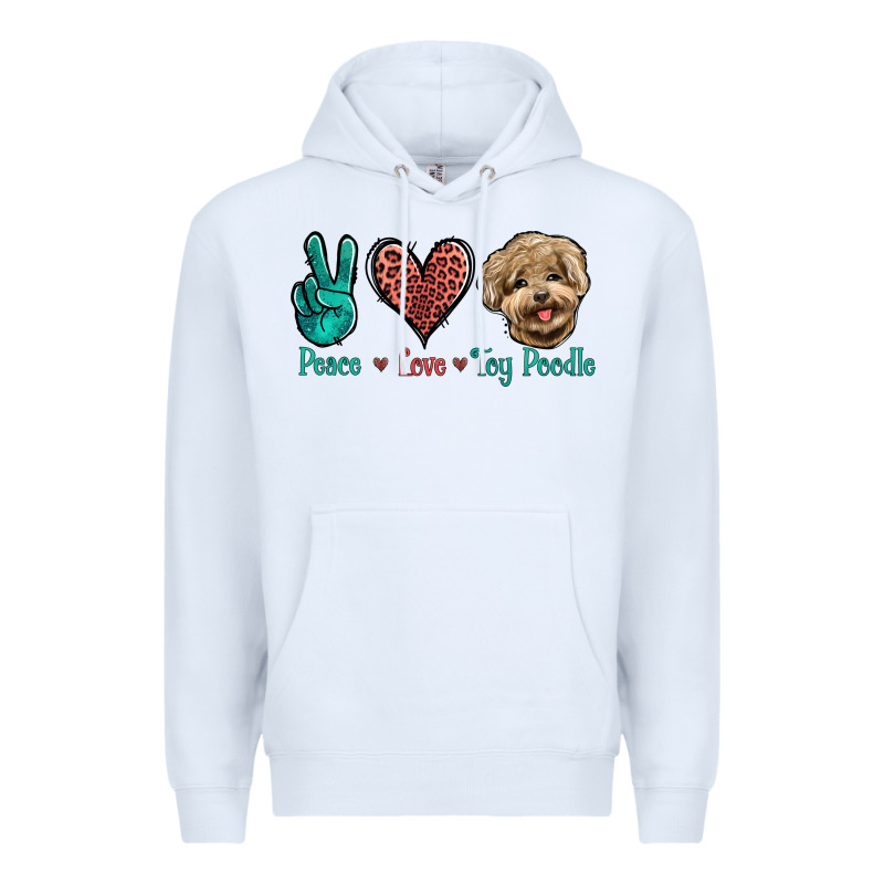 Peace Love Toy Poodle Premium Hoodie by Jasminsmagicworld | Teevron