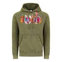 Vintage Olive teacher easrter day Vintage Hoodie - RacoonDesign