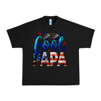 Black Cool Papa American Flag 4th of July Urban Heavy Tee - LillyAllenDesigns