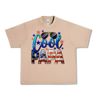 Burro Cool Papa American Flag 4th of July Urban Heavy Tee - LillyAllenDesigns