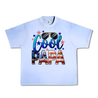 Grape Ice Cool Papa American Flag 4th of July Urban Heavy Tee - LillyAllenDesigns