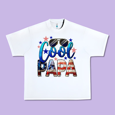 Cool Papa American Flag 4th Of July Urban Heavy Tee Designed By Lillyallendesigns