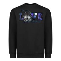 Black for the love of the wolves Heavyweight Sweatshirt - RanaPortraitStore