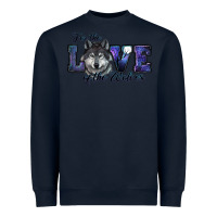 Navy for the love of the wolves Heavyweight Sweatshirt - RanaPortraitStore