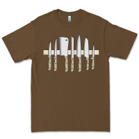 Cacao chef kitchen knives on knife holder strip bar Premium Tee - linhVisuals
