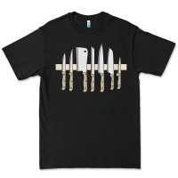 Black chef kitchen knives on knife holder strip bar Premium Tee - linhVisuals