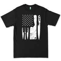 Black chef knife patriotic easter american flag Premium Tee - linhVisuals