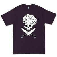 Plum chef skull and crossbones knives halloween Premium Tee - linhVisuals