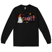 Black ghost Long Sleeve Tee - CowhideDigitalArt