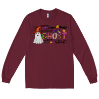 Burgundy ghost Long Sleeve Tee - CowhideDigitalArt