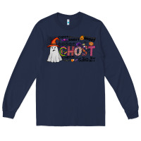 Navy ghost Long Sleeve Tee - CowhideDigitalArt