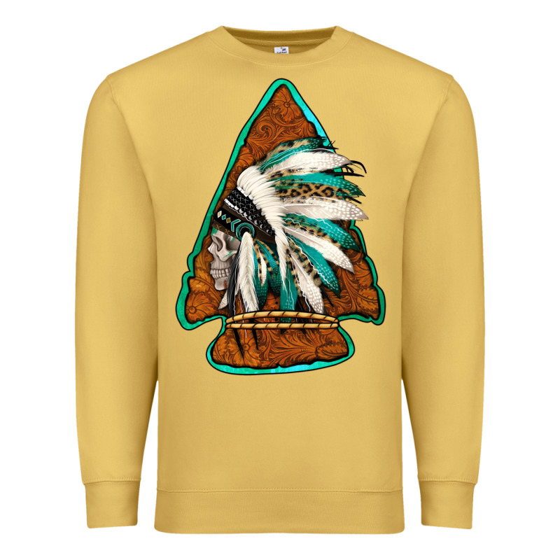 Indian Headdress Arrowhead Premium Sweatshirt by Jasminsmagicworld | Teevron