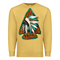 Antique Gold indian headdress arrowhead Premium Sweatshirt - Jasminsmagicworld