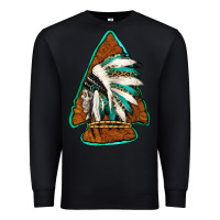 Black indian headdress arrowhead Premium Sweatshirt - Jasminsmagicworld
