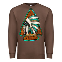 Chestnut indian headdress arrowhead Premium Sweatshirt - Jasminsmagicworld