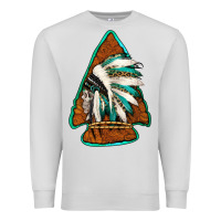 Dove Grey indian headdress arrowhead Premium Sweatshirt - Jasminsmagicworld