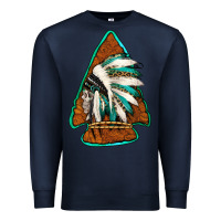 Navy indian headdress arrowhead Premium Sweatshirt - Jasminsmagicworld