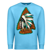 Ocean Blue indian headdress arrowhead Premium Sweatshirt - Jasminsmagicworld