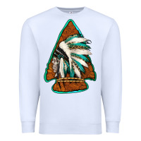 White indian headdress arrowhead Premium Sweatshirt - Jasminsmagicworld
