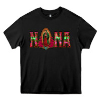 Black nana floral aztec leopard Heavy Core Tee - Jasminsmagicworld