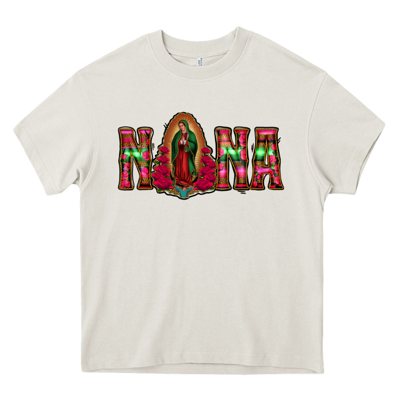 Nana Floral Aztec Leopard Heavy Core Tee by Jasminsmagicworld | Teevron