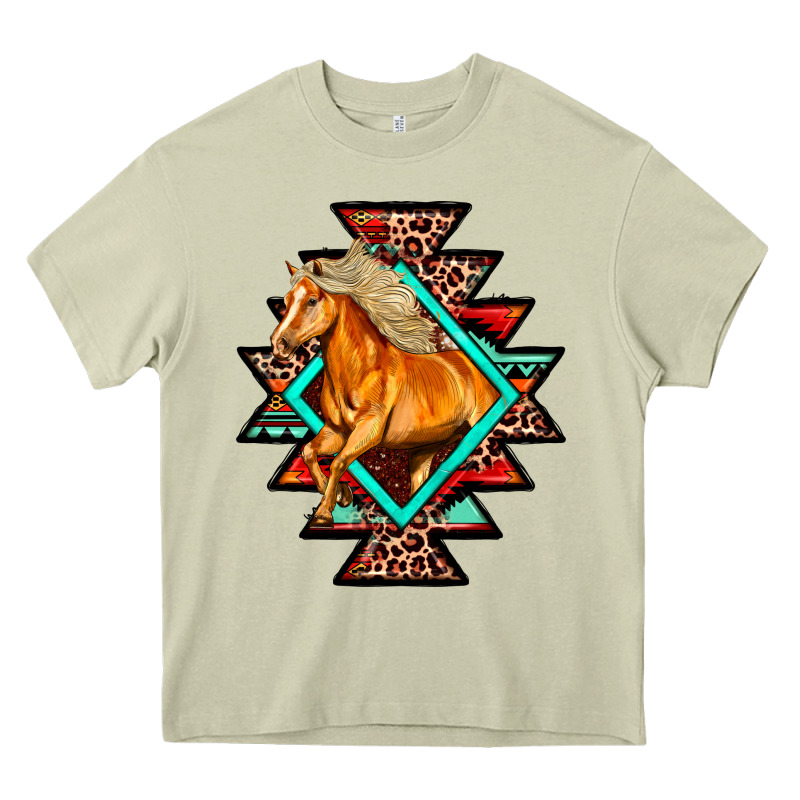 Aztec Symbol White Horse Heavy Core Tee by FaDigitalArtStudio | Teevron