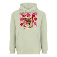 Matcha valentine's shiba inu Heavyweight Hoodie - RanaPortraitStore