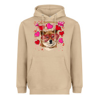Mushroom valentine's shiba inu Heavyweight Hoodie - RanaPortraitStore