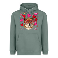 Sage valentine's shiba inu Heavyweight Hoodie - RanaPortraitStore