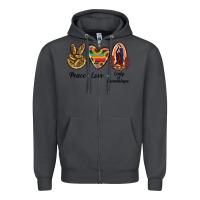 Smoke Peace Love Lady Of Guadalupe Zipper Hoodie - RanaPortraitStore