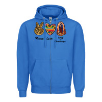 True Royal Peace Love Lady Of Guadalupe Zipper Hoodie - RanaPortraitStore