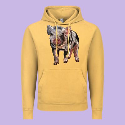 Baby Spotted Pig Vintage Hoodie Designed By Lillyallendesigns