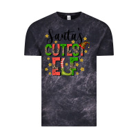 Cloud Black santas cutest elf Vintage Tee - CowhideDigitalArt