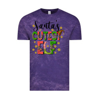 Cloud Purple santas cutest elf Vintage Tee - CowhideDigitalArt