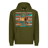 Army Green life is better with chickens around chicken coop Premium Hoodie - Artiststas