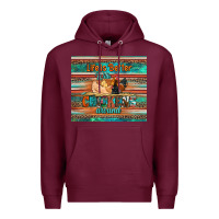 Burgundy life is better with chickens around chicken coop Premium Hoodie - Artiststas