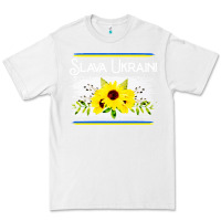 White slava flower blue and yellow Premium Tee - linhVisuals