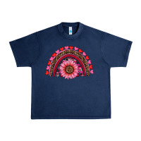 Navy valentine's day sunflower rainbow Urban Heavy Tee - RanaPortraitStore